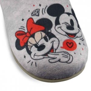 Γυναικείες Χειμωνιάτικες Παντόφλες  Mickey & Minnie Disney  10126169 Γκρι/Κόκκινο - Image 3