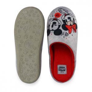 Γυναικείες Χειμωνιάτικες Παντόφλες  Mickey & Minnie Disney  10126169 Γκρι/Κόκκινο - Image 4