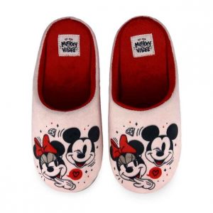 Γυναικείες Χειμωνιάτικες Παντόφλες Mickey & Minnie Disney 10126169 Ροζ/Κόκκινο - Image 1
