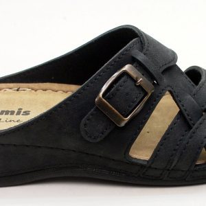 Γυναικείες Δερμάτινες Παντόφλες Pyramis 608-2000 Black - Image 2