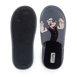 Χειμωνιάτικες Αντρικές Παντόφλες Popeye 10128189 Γκρι - Image 4