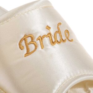 Γυναικεία Παντόφλα Νυφική Σατέν Bride Ελληνική 7175-1 Ιβουάρ - Image 4